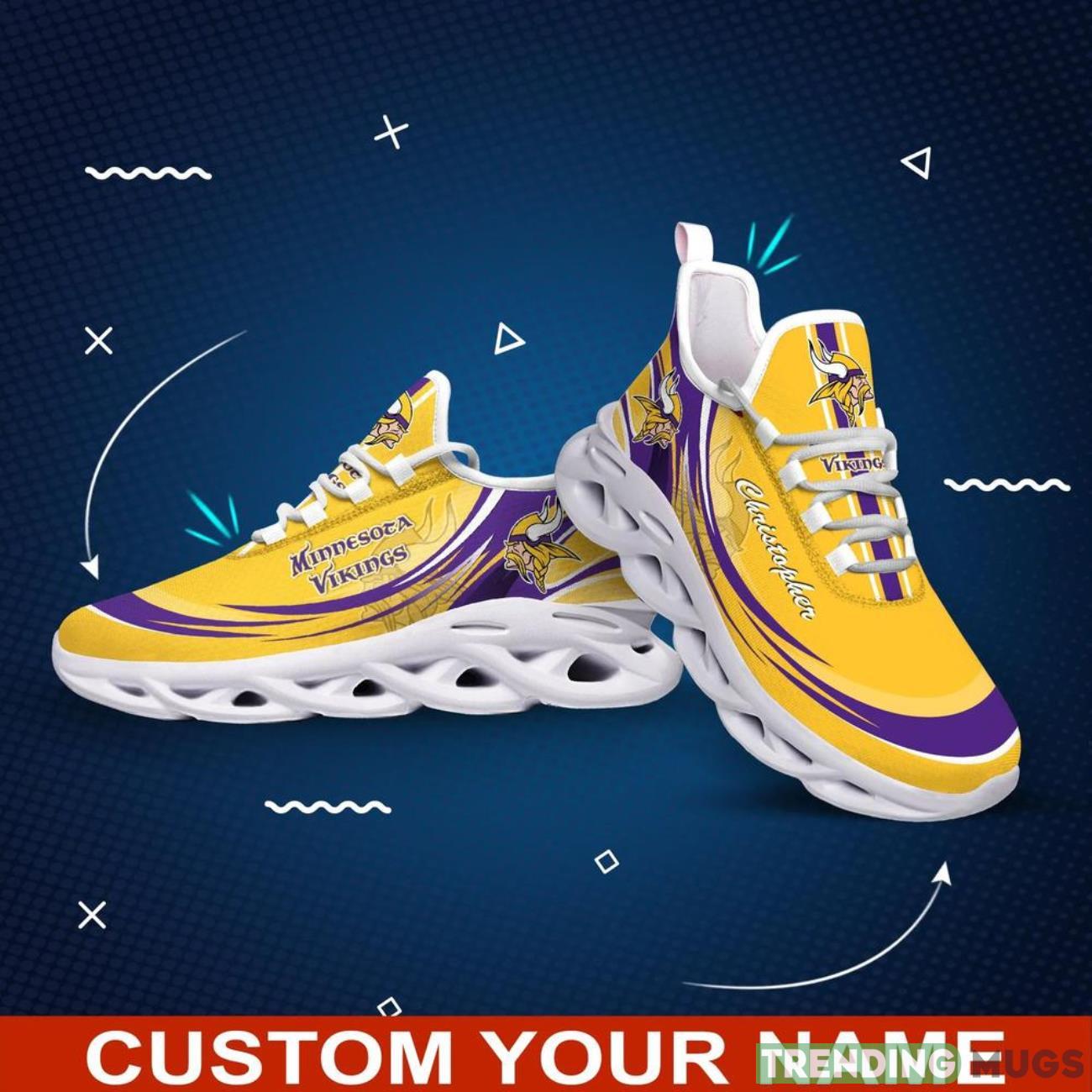 Minnesota Vikings NFL Max Soul Shoes Custom Name National Football League Fans Gifts For NFL Fans Max Soul Minnesota Vikings NFL Max Soul Shoes Custom Name National Football League Fans Gifts For NFL Fans Max Soul