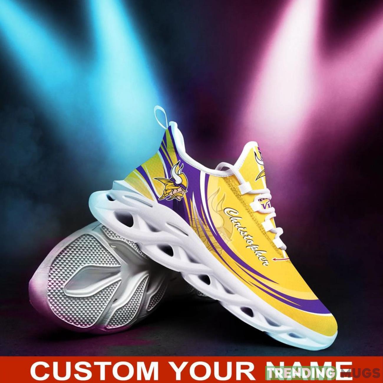Minnesota Vikings NFL Max Soul Shoes Custom Name National Football League Fans Gifts For NFL Fans Max Soul Minnesota Vikings NFL Max Soul Shoes Custom Name National Football League Fans Gifts For NFL Fans Max Soul