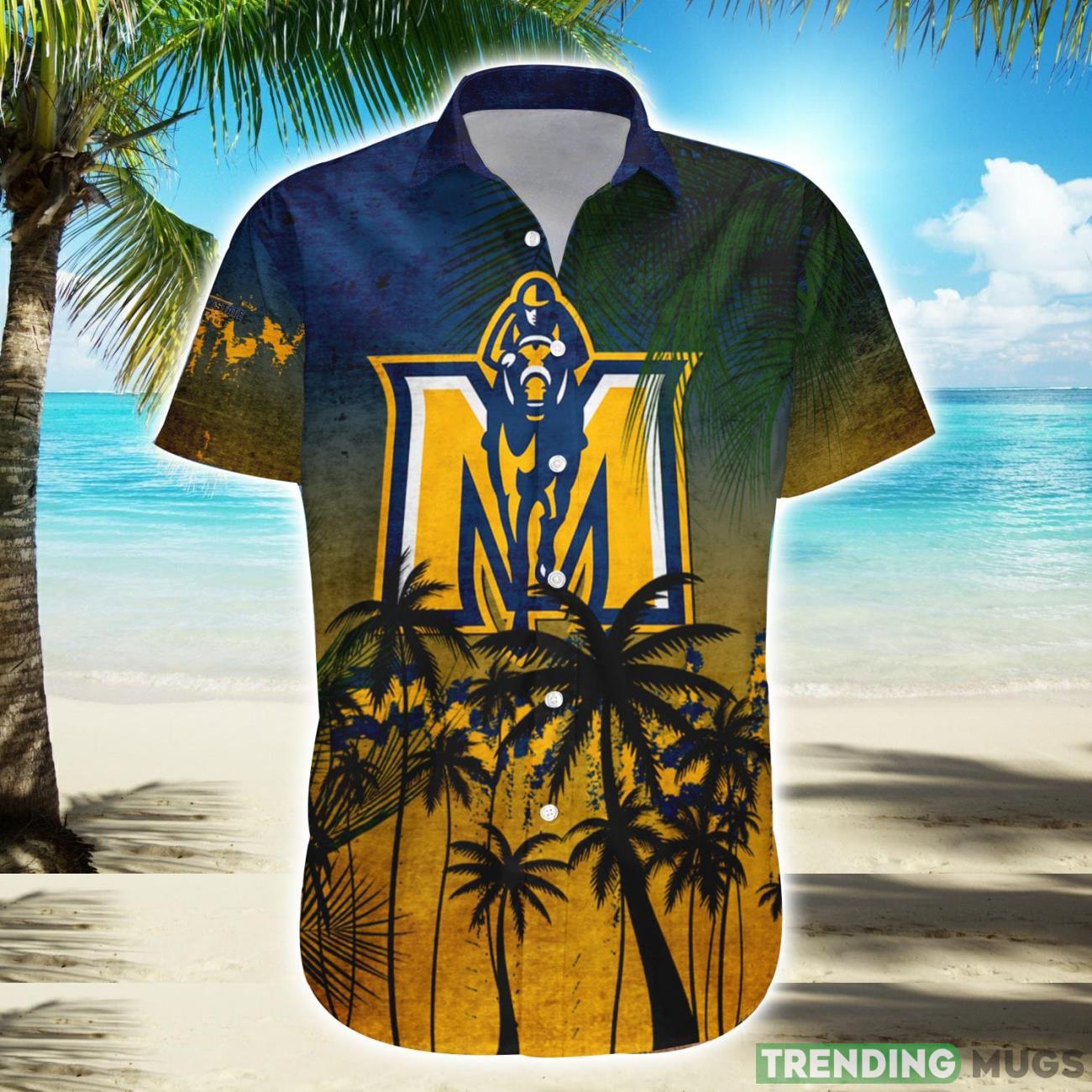 Murray State Racers Hawaiian Shirt Summer Gift Coconut Tree Tropical Grunge Pattern For NCAA Fans Product Photo 1