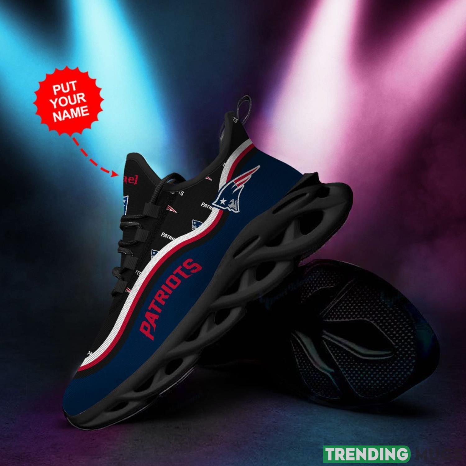 New England Patriots Custom Personalized Max Soul Sneakers Running Sports Custom Name Football Fans Sneakers Product Photo 1 New England Patriots Custom Personalized Max Soul Sneakers Running Sports Custom Name Football Fans Sneakers Product Photo 1