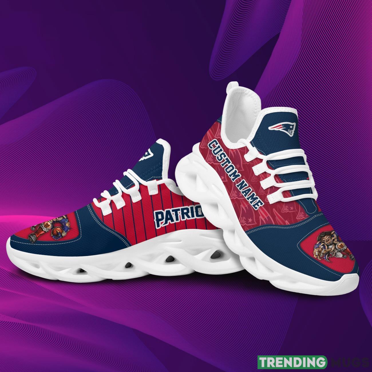 New England Patriots Custom Personalized Max Soul Sneakers Running Sports Shoes Max Soul New England Patriots Custom Personalized Max Soul Sneakers Running Sports Shoes Max Soul