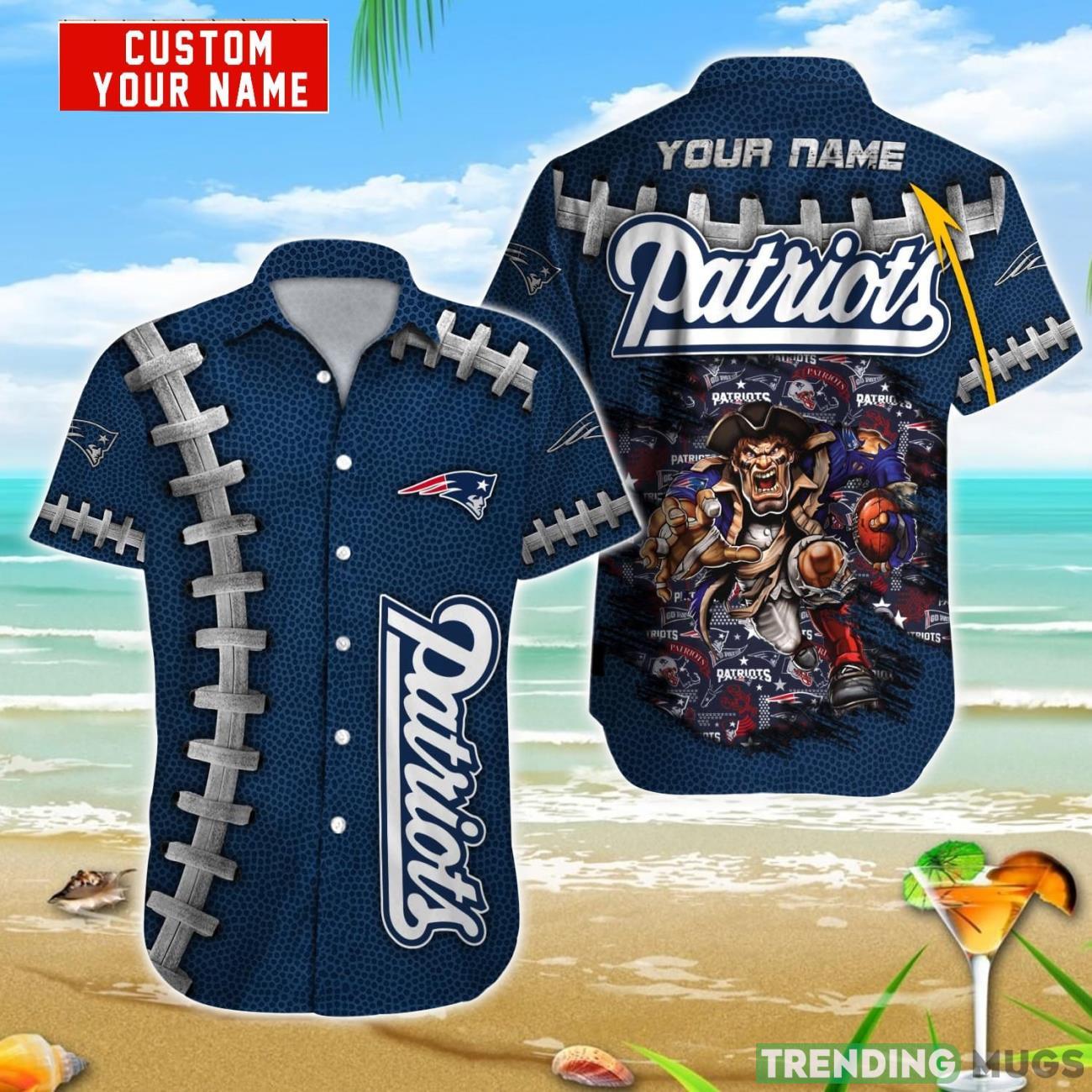 New England Patriots NFL Custom Name Hawaiian Shirt Aloha Beach Summer Gift For Fans Product Photo 1 New England Patriots NFL Custom Name Hawaiian Shirt Aloha Beach Summer Gift For Fans Product Photo 1