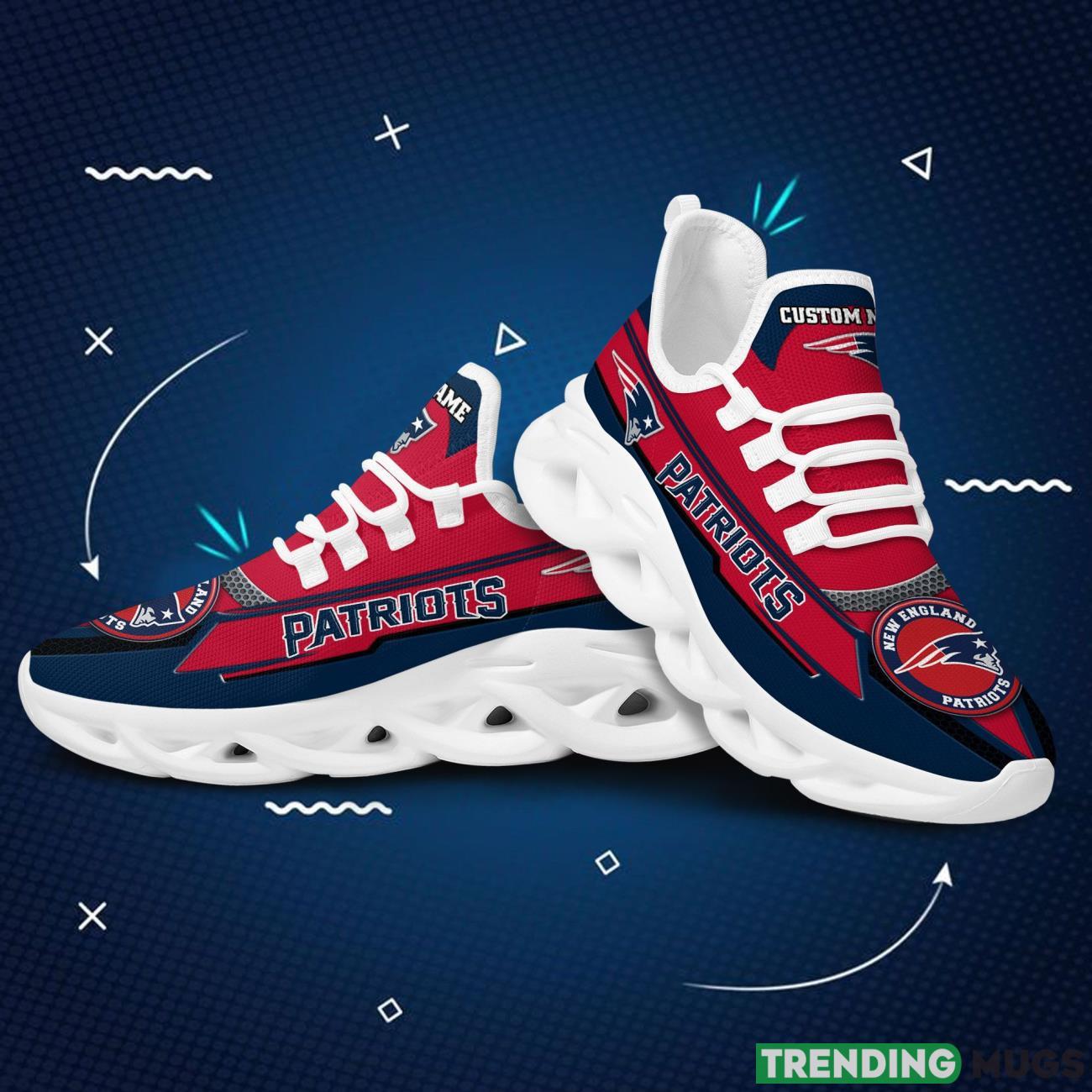 New England PatriotsFootball Team Symbol Geometric Pattern Custom Name Personalized 3D All Over Print Max Soul Sneakers Max Soul New England PatriotsFootball Team Symbol Geometric Pattern Custom Name Personalized 3D All Over Print Max Soul Sneakers Max Soul
