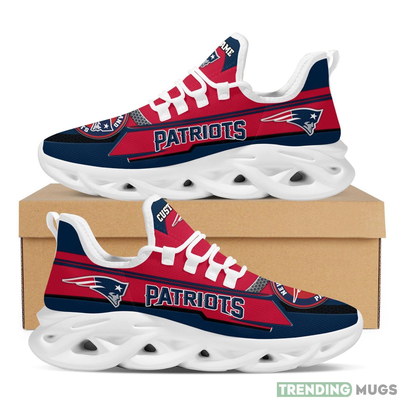 New England PatriotsFootball Team Symbol Geometric Pattern Custom Name Personalized 3D All Over Print Max Soul Sneakers Product Photo 1 New England PatriotsFootball Team Symbol Geometric Pattern Custom Name Personalized 3D All Over Print Max Soul Sneakers Product Photo 1