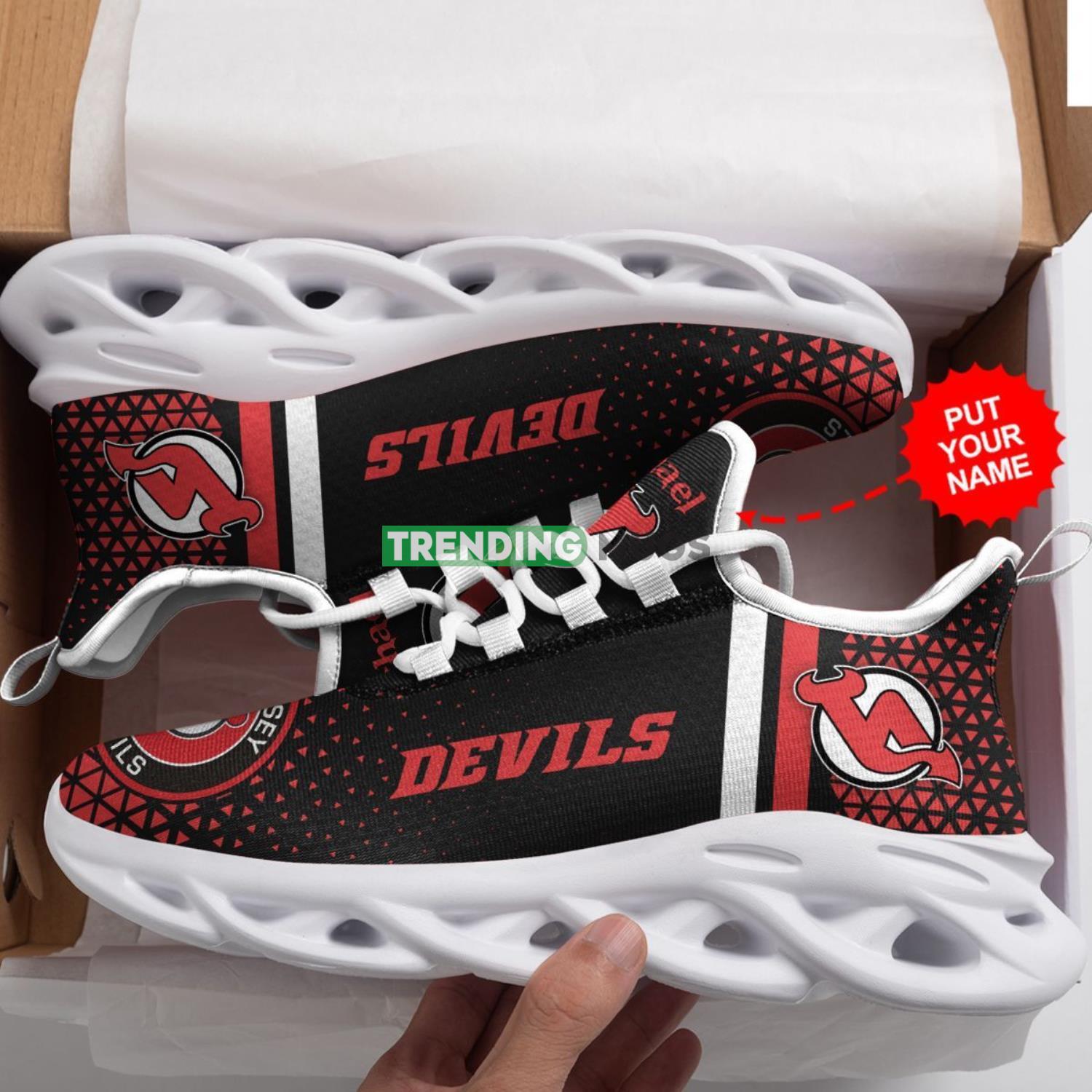 New Jersey Devils Custom Personalized Max Soul Sneakers Comfortable Men Women Shoes Max Soul New Jersey Devils Custom Personalized Max Soul Sneakers Comfortable Men Women Shoes Max Soul