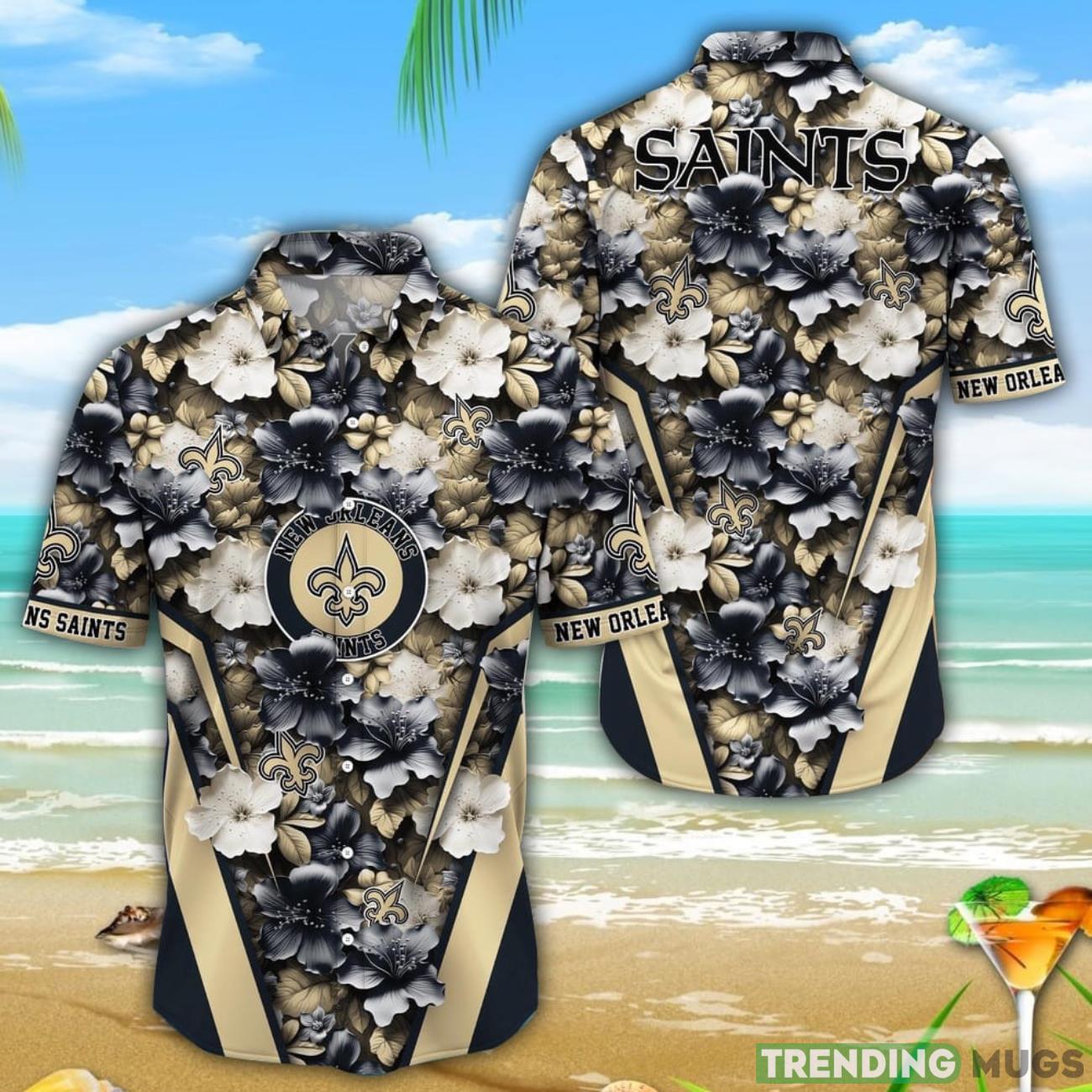 New Orleans Saints 3D Hawaiian Shirt Flower Tropical Beach Gift Product Photo 1 New Orleans Saints 3D Hawaiian Shirt Flower Tropical Beach Gift Product Photo 1
