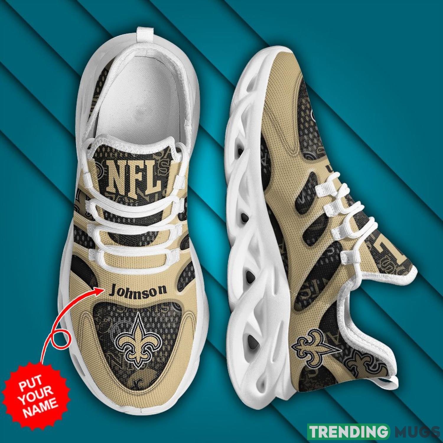 New Orleans Saints Custom Name Personalized Max Soul Sneakers Running Sports Shoes For Men Women Max Soul New Orleans Saints Custom Name Personalized Max Soul Sneakers Running Sports Shoes For Men Women Max Soul
