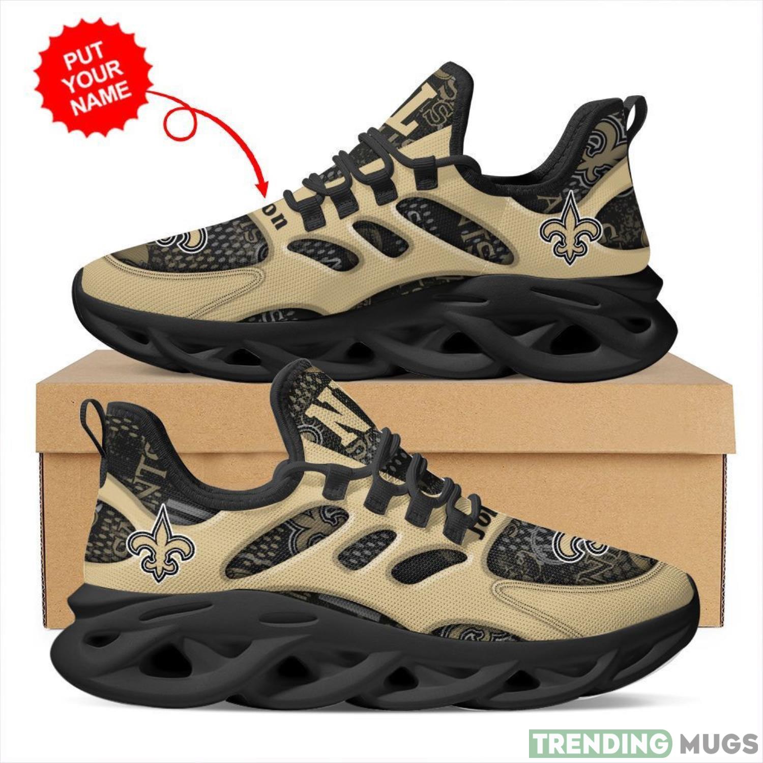 New Orleans Saints Custom Name Personalized Max Soul Sneakers Running Sports Shoes For Men Women Product Photo 1 New Orleans Saints Custom Name Personalized Max Soul Sneakers Running Sports Shoes For Men Women Product Photo 1