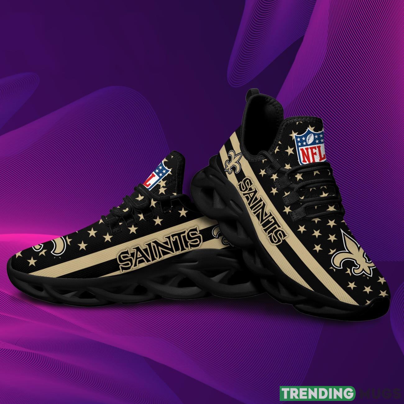 New Orleans Saints Max Soul Sneakers Running Full Printed Sports Running Shoes Max Soul New Orleans Saints Max Soul Sneakers Running Full Printed Sports Running Shoes Max Soul