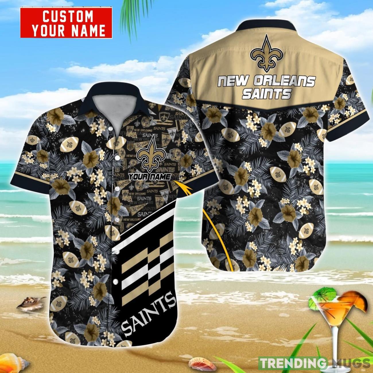 New Orleans Saints NFL Hawaiian shirt Personalized Name Special Gift For Summer Vacation Product Photo 1 New Orleans Saints NFL Hawaiian shirt Personalized Name Special Gift For Summer Vacation Product Photo 1