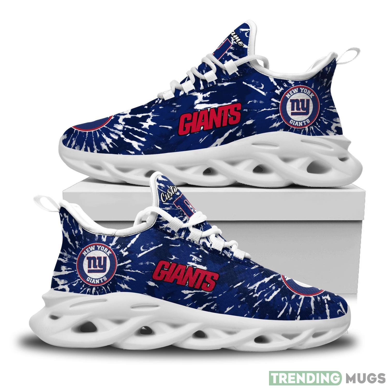 New York Giants Custom Name Tie Dye Max Soul Sneaker Shoes For Fans For Men Women Max Soul New York Giants Custom Name Tie Dye Max Soul Sneaker Shoes For Fans For Men Women Max Soul