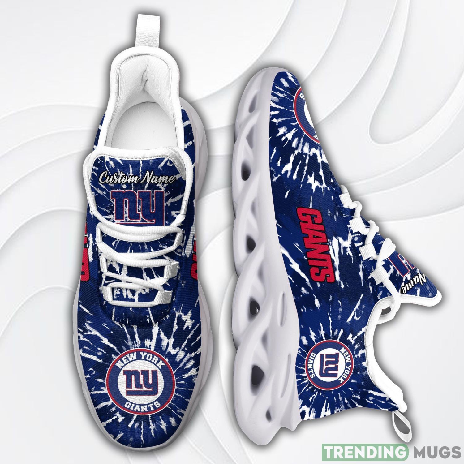 New York Giants Custom Name Tie Dye Max Soul Sneaker Shoes For Fans For Men Women Max Soul New York Giants Custom Name Tie Dye Max Soul Sneaker Shoes For Fans For Men Women Max Soul