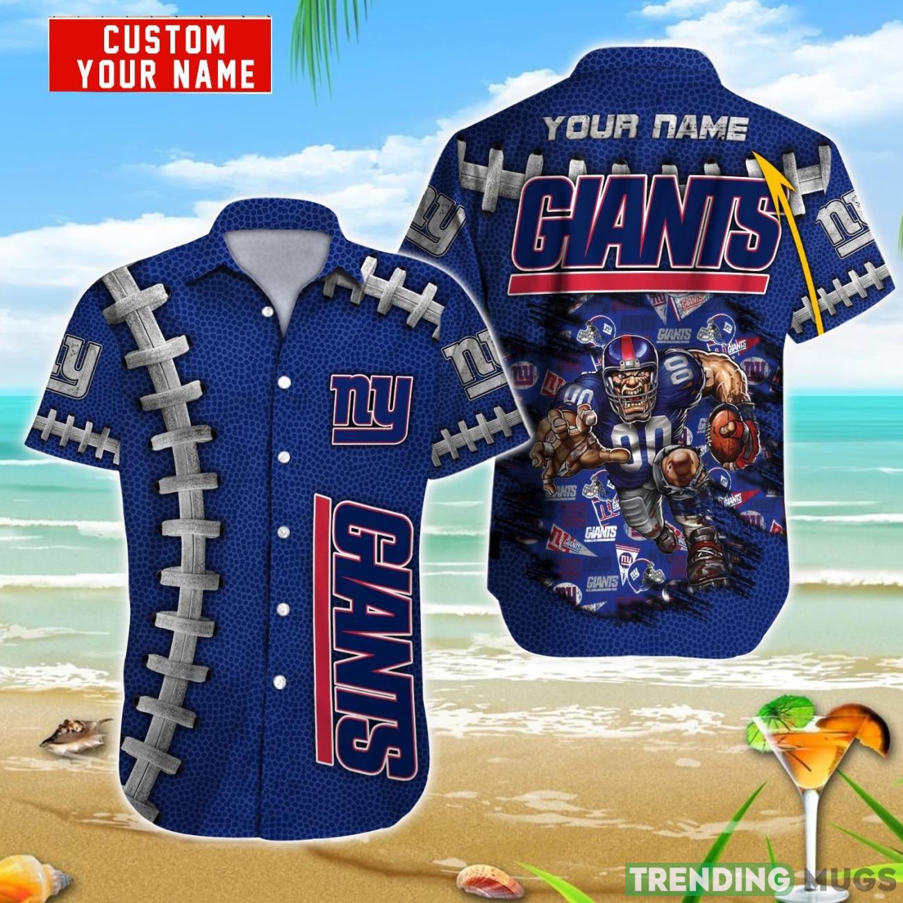 New York Giants NFL Custom Name Hawaiian Shirt Aloha Beach Summer Gift For Fans Product Photo 1 New York Giants NFL Custom Name Hawaiian Shirt Aloha Beach Summer Gift For Fans Product Photo 1