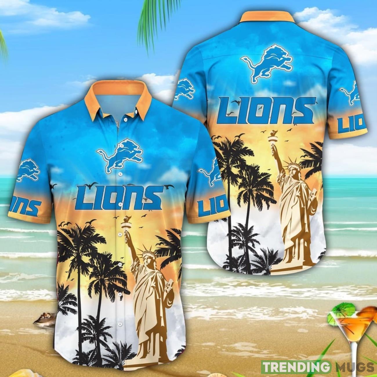NFL Detroit Lions Statue Of Liberty Aloha Hawaiian Shirt Product Photo 1 NFL Detroit Lions Statue Of Liberty Aloha Hawaiian Shirt Product Photo 1