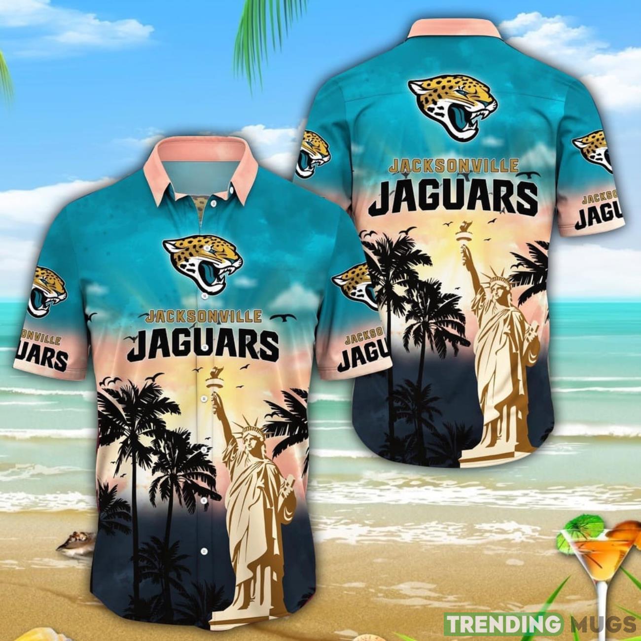 NFL Jacksonville Jaguars Statue Of Liberty Aloha Hawaiian Shirt Product Photo 1 NFL Jacksonville Jaguars Statue Of Liberty Aloha Hawaiian Shirt Product Photo 1