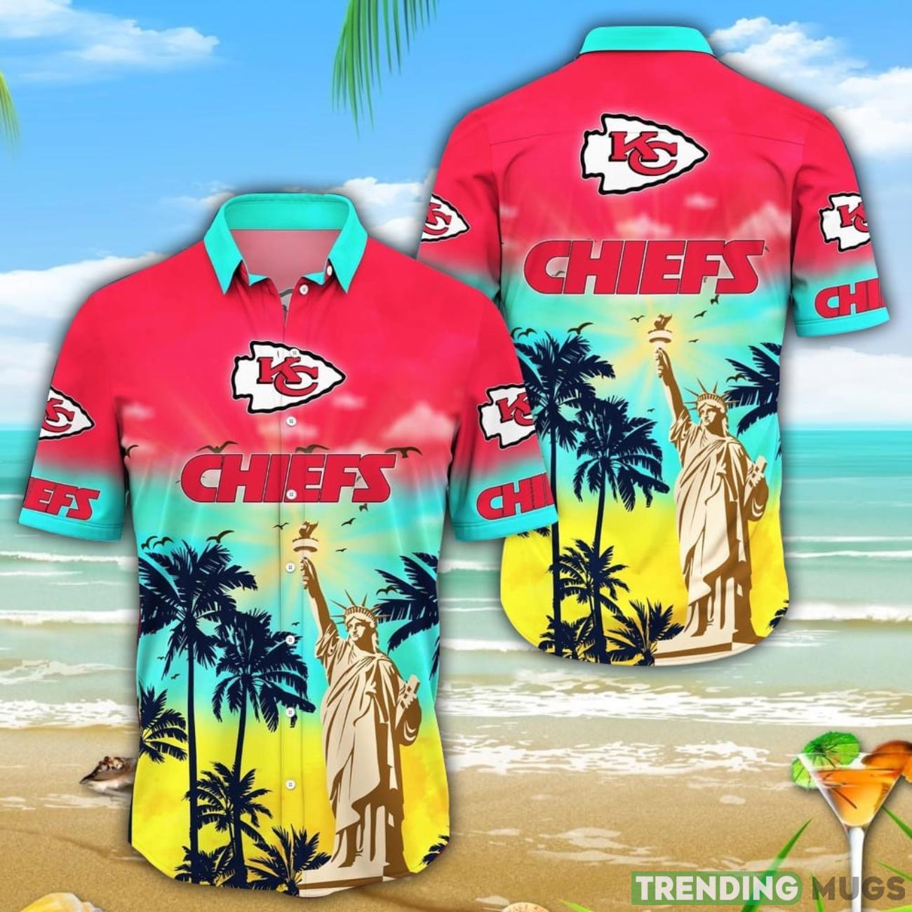 NFL Kansas City Chiefs Statue Of Liberty Aloha Hawaiian Shirt Product Photo 1 NFL Kansas City Chiefs Statue Of Liberty Aloha Hawaiian Shirt Product Photo 1