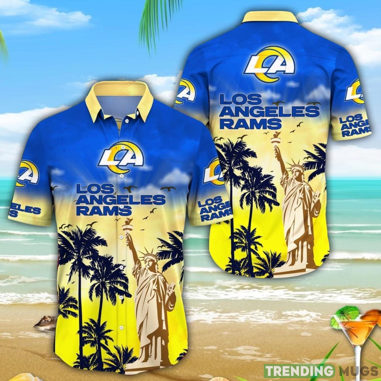 NFL Los Angeles Rams Statue Of Liberty Aloha Hawaiian Shirt Product Photo 1 NFL Los Angeles Rams Statue Of Liberty Aloha Hawaiian Shirt Product Photo 1