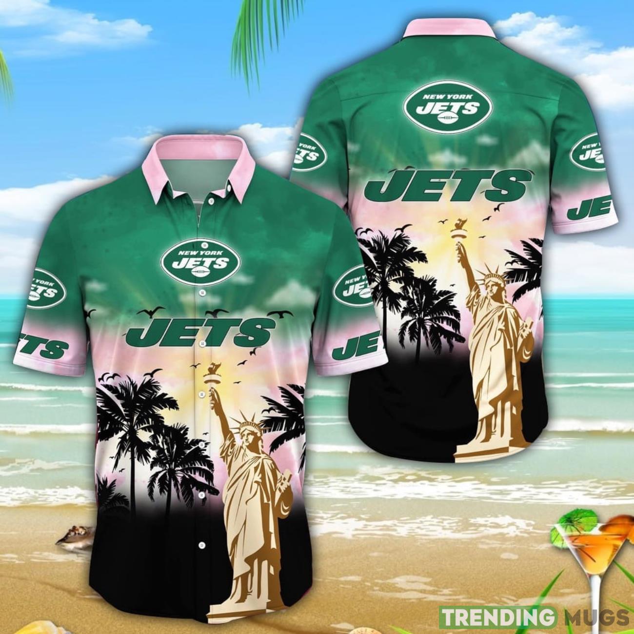 NFL New York Jets Statue Of Liberty Aloha Hawaiian Shirt Product Photo 1 NFL New York Jets Statue Of Liberty Aloha Hawaiian Shirt Product Photo 1