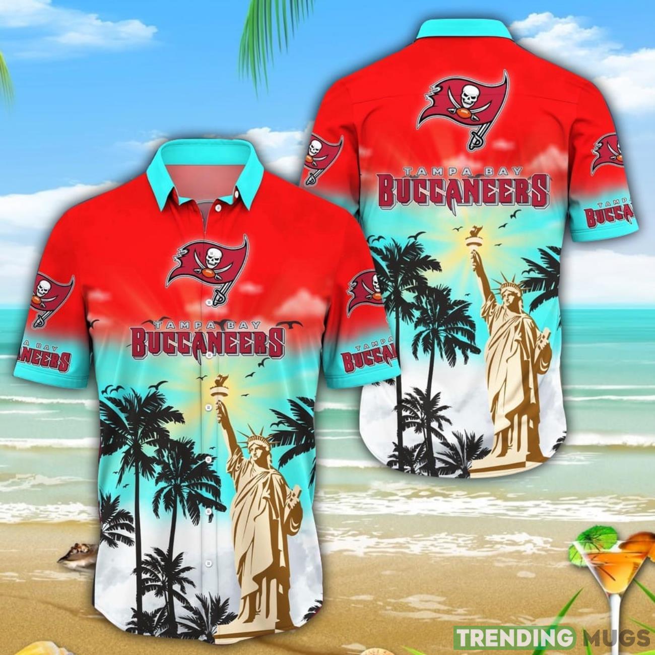 NFL Tampa Bay Buccaneers Statue Of Liberty Aloha Hawaiian Shirt Product Photo 1 NFL Tampa Bay Buccaneers Statue Of Liberty Aloha Hawaiian Shirt Product Photo 1