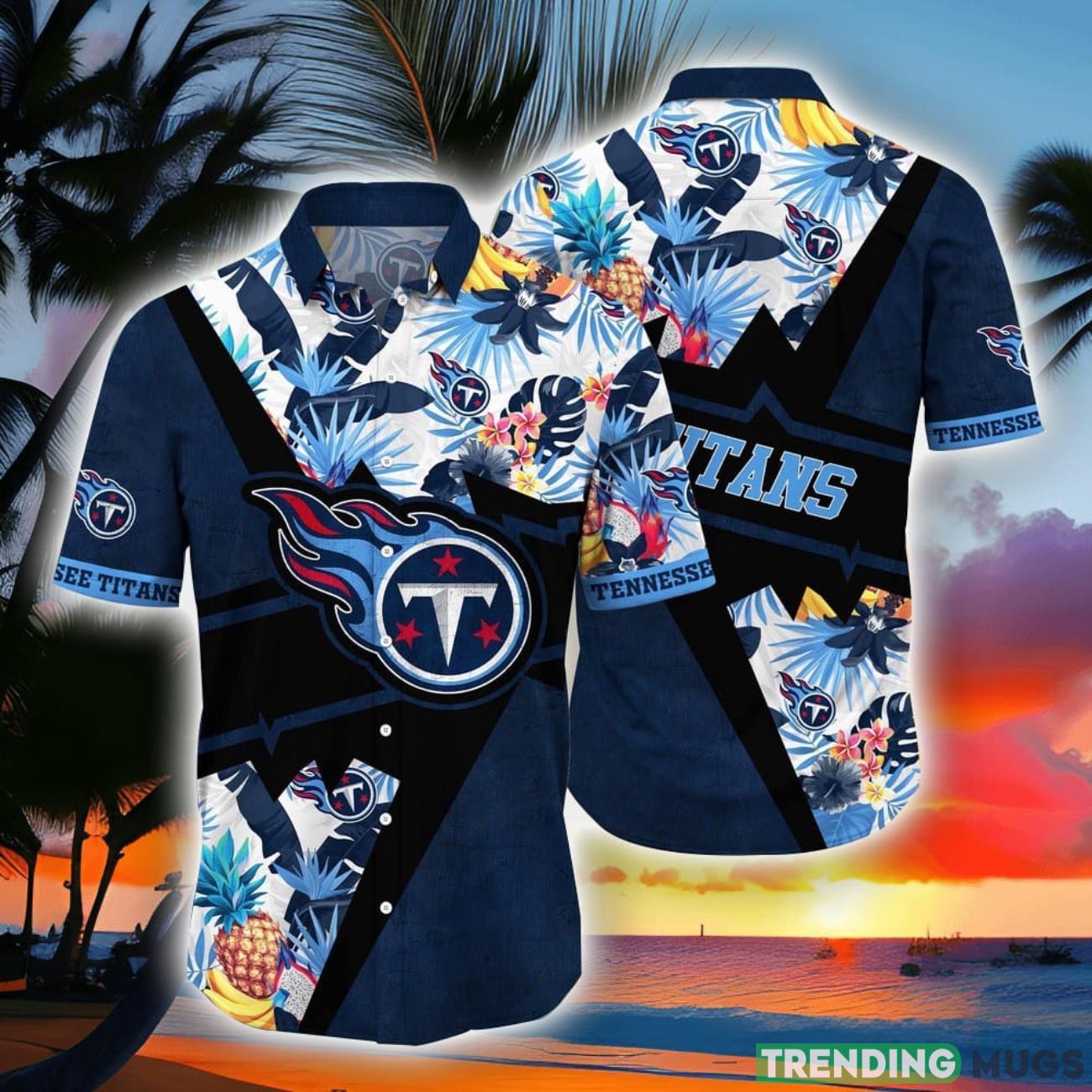 NFL Tennessee Titans Hawaiian Shirt Flower Island Tropical Flower Style Shirt Product Photo 1 NFL Tennessee Titans Hawaiian Shirt Flower Island Tropical Flower Style Shirt Product Photo 1