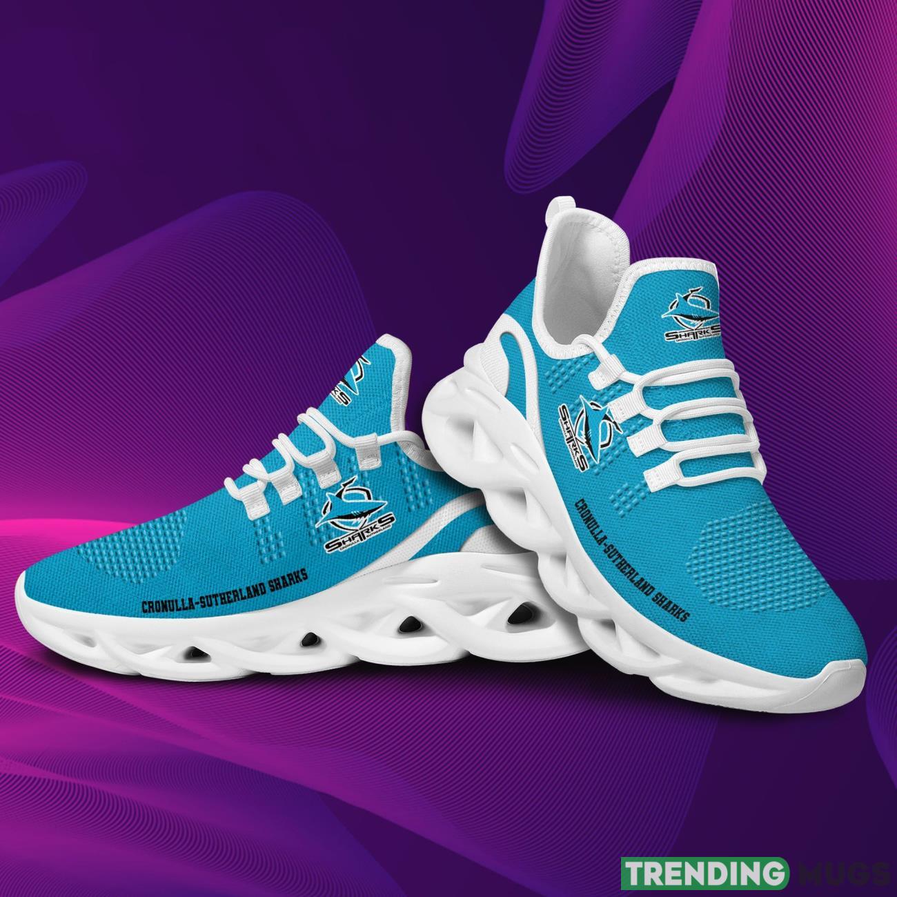NRL Cronulla Sutherland Sharks New Trending 3D Printed Max Soul Clunky Sneaker Shoes For Men Women Max Soul NRL Cronulla Sutherland Sharks New Trending 3D Printed Max Soul Clunky Sneaker Shoes For Men Women Max Soul