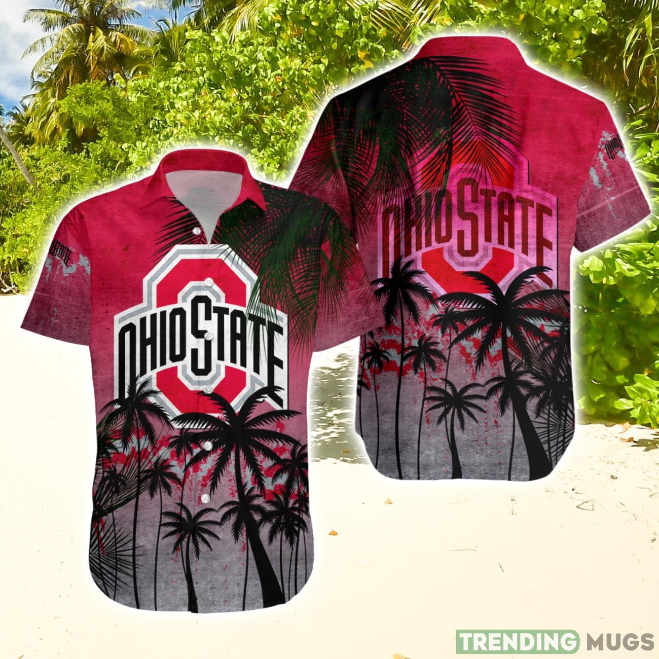 Ohio State Buckeyes Hawaiian Shirt Summer Gift Coconut Tree Tropical Grunge Pattern For NCAA Fans Hawaiian Shirt Ohio State Buckeyes Hawaiian Shirt Summer Gift Coconut Tree Tropical Grunge Pattern For NCAA Fans Hawaiian Shirt