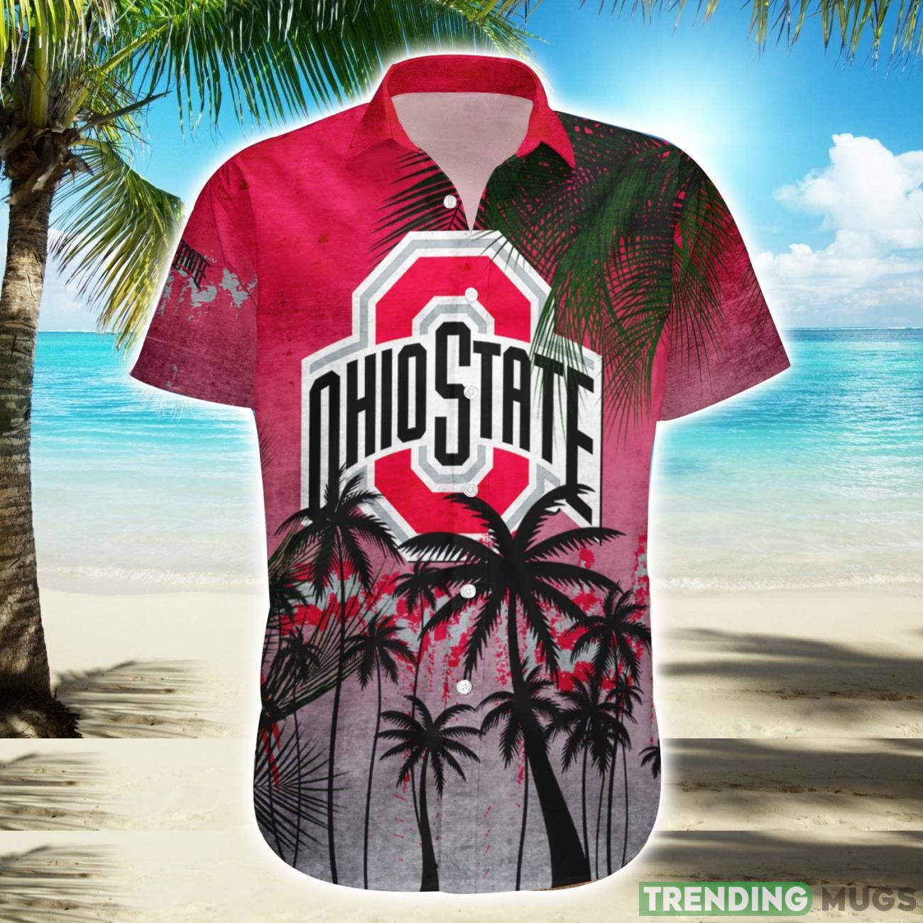 Ohio State Buckeyes Hawaiian Shirt Summer Gift Coconut Tree Tropical Grunge Pattern For NCAA Fans Product Photo 1 Ohio State Buckeyes Hawaiian Shirt Summer Gift Coconut Tree Tropical Grunge Pattern For NCAA Fans Product Photo 1