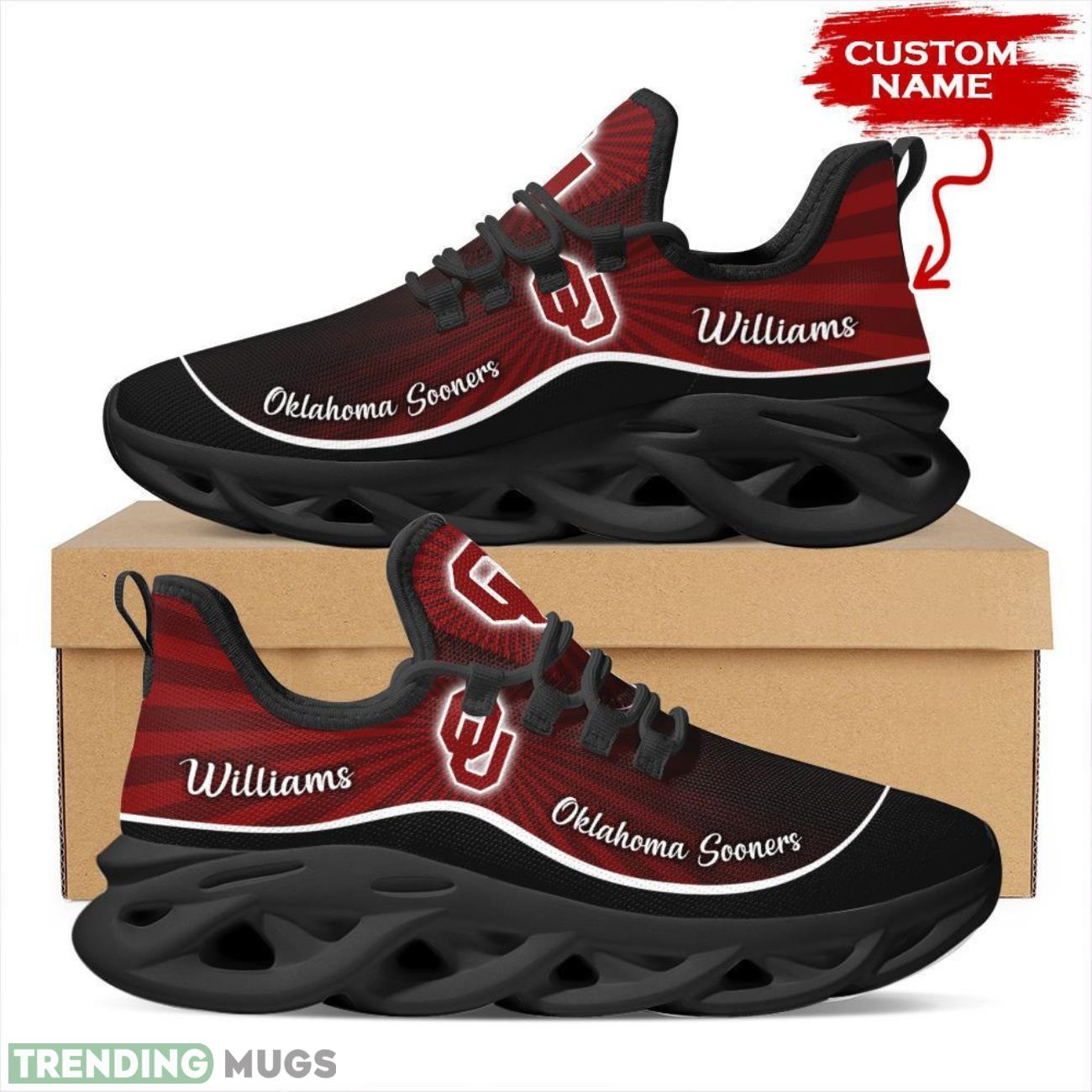 Oklahoma Sooners Custom Name Max Soul Sneakers Running Sports Gift Max Soul Oklahoma Sooners Custom Name Max Soul Sneakers Running Sports Gift Max Soul