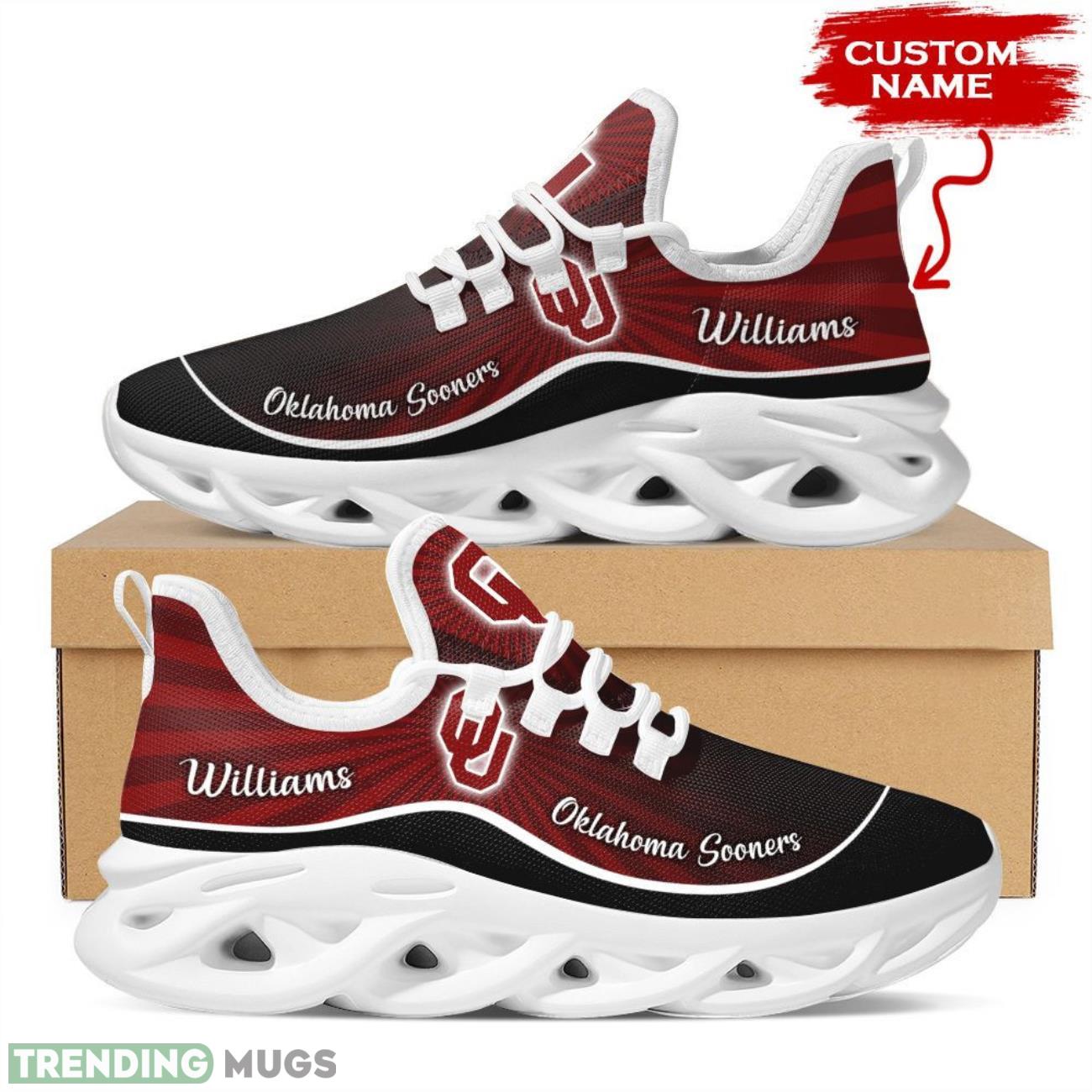 Oklahoma Sooners Custom Name Max Soul Sneakers Running Sports Gift Max Soul Oklahoma Sooners Custom Name Max Soul Sneakers Running Sports Gift Max Soul
