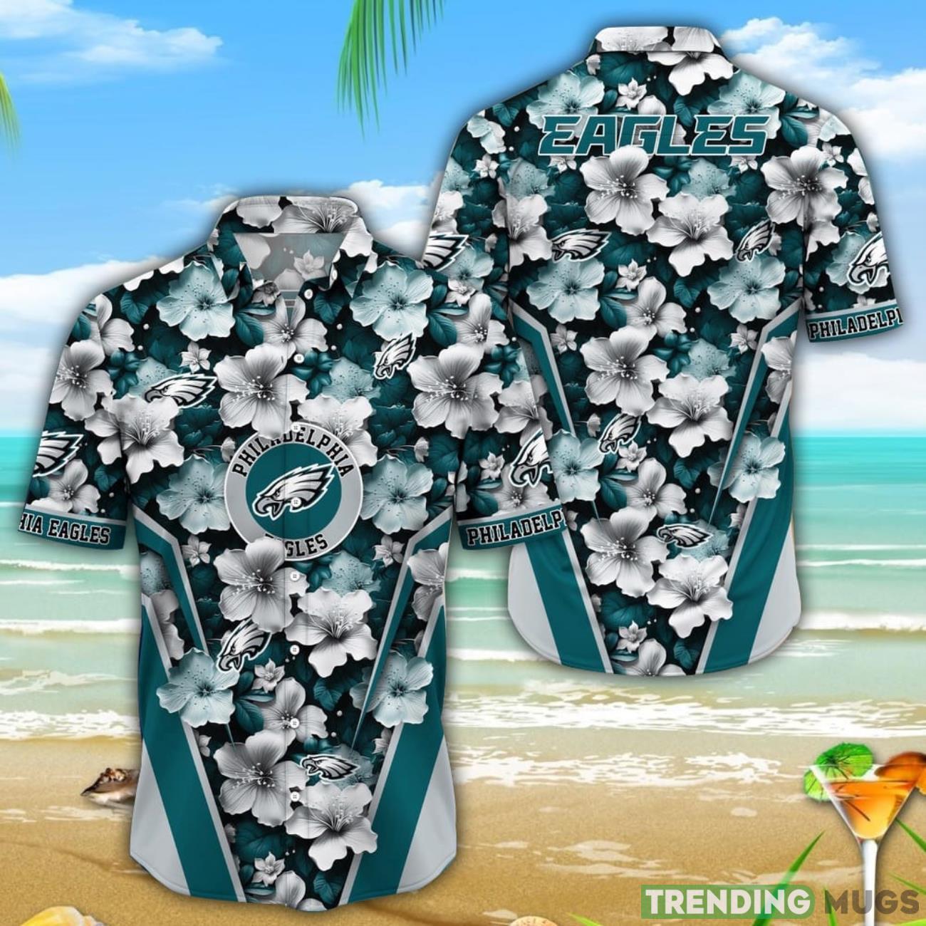 Philadelphia Eagles 3D Hawaiian Shirt Flower Tropical Beach Gift Product Photo 1 Philadelphia Eagles 3D Hawaiian Shirt Flower Tropical Beach Gift Product Photo 1