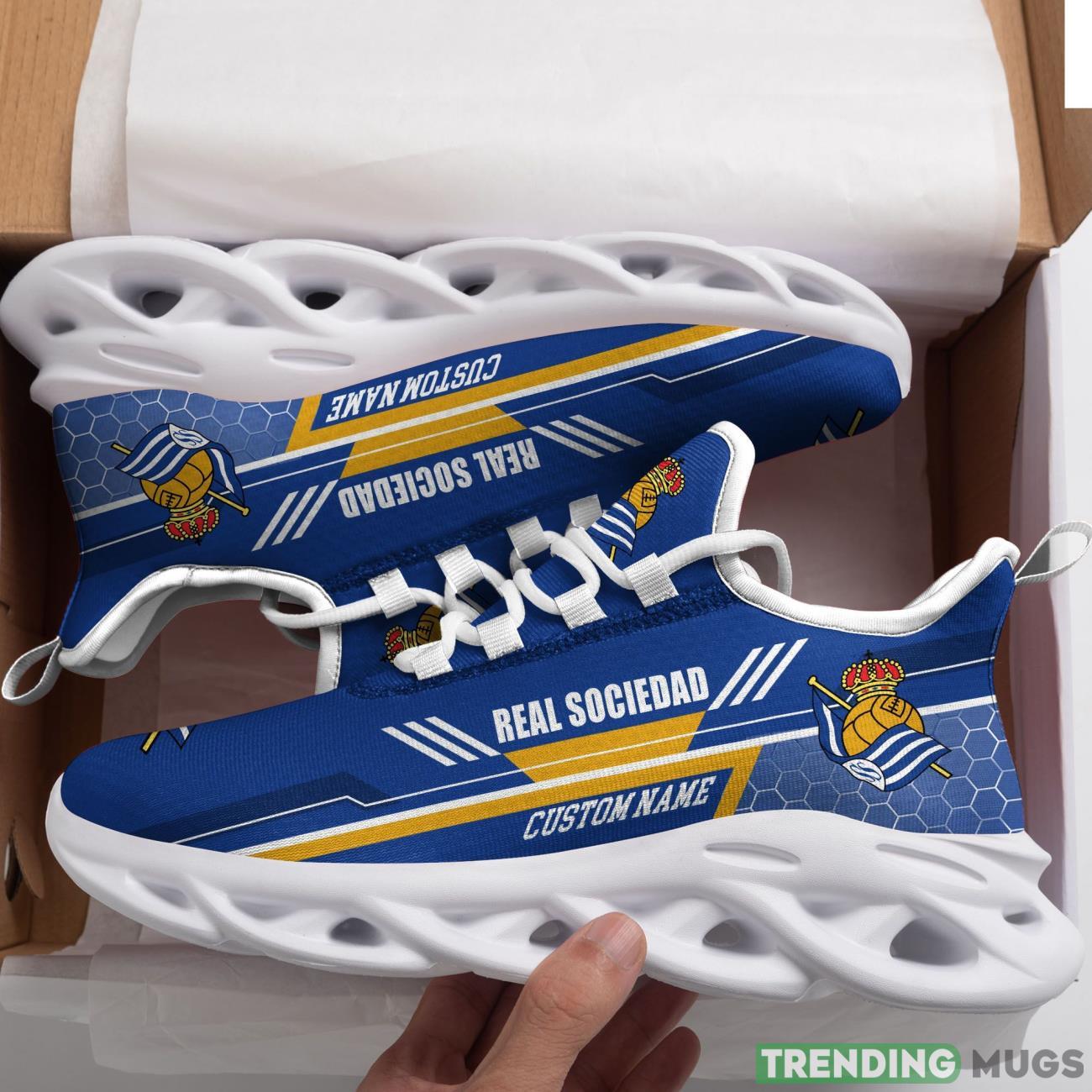 Real Sociedad Custom Personalized Name Max Soul Sneakers New Trends Sport Shoes Product Photo 1 Real Sociedad Custom Personalized Name Max Soul Sneakers New Trends Sport Shoes Product Photo 1
