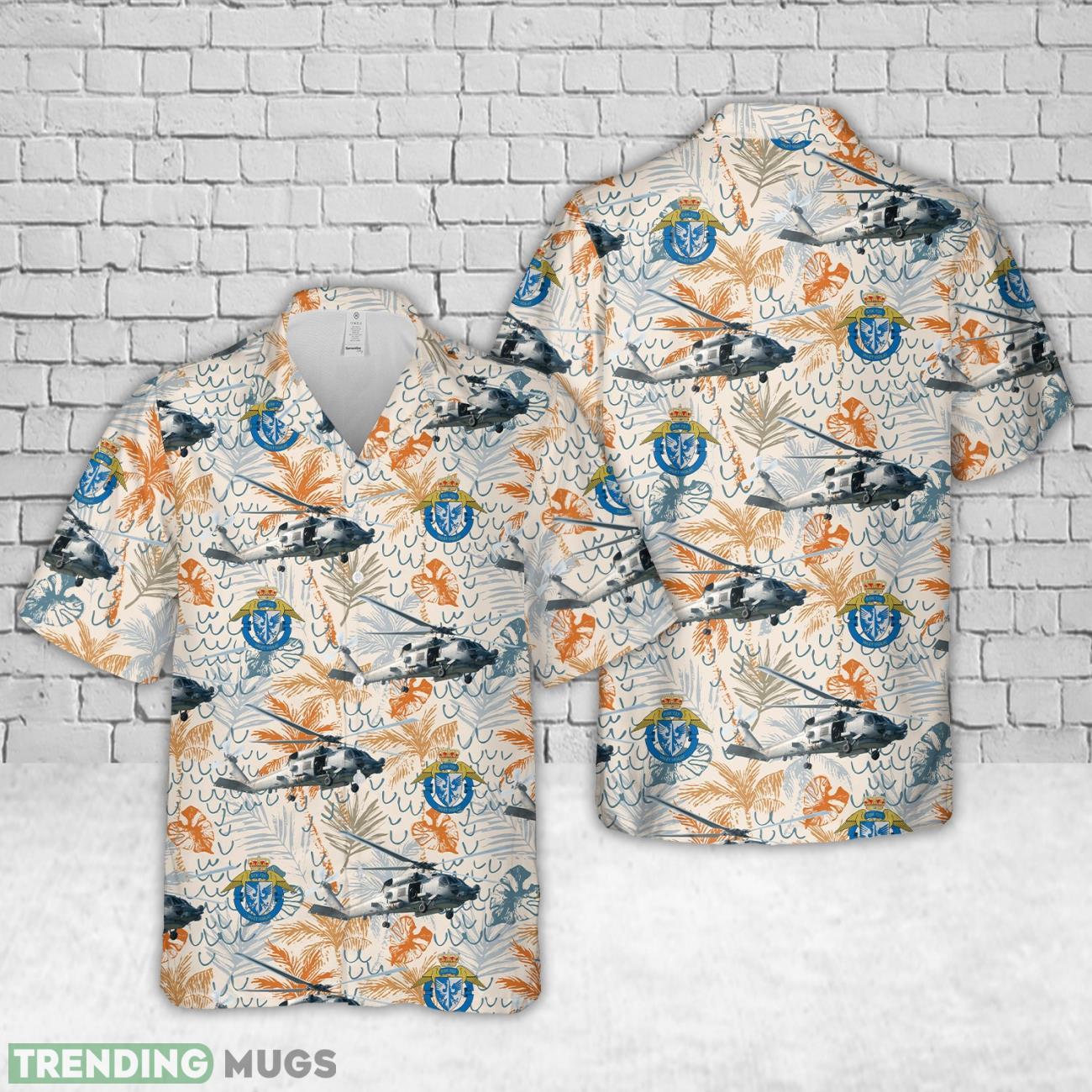 Royal Danish Air Force Eskadrille 723 MH-60R Seahawk Hawaiian Shirt 3D All Over Printed Summer Shirt Product Photo 1