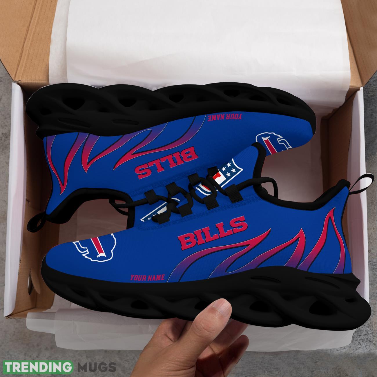 Running Sneakers NFL Buffalo Bills Fire Pattern Personalized Name Max Soul Shoes Sneakers Max Soul Running Sneakers NFL Buffalo Bills Fire Pattern Personalized Name Max Soul Shoes Sneakers Max Soul