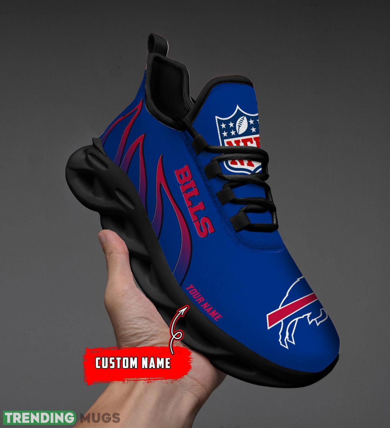 Running Sneakers NFL Buffalo Bills Fire Pattern Personalized Name Max Soul Shoes Sneakers Max Soul Running Sneakers NFL Buffalo Bills Fire Pattern Personalized Name Max Soul Shoes Sneakers Max Soul