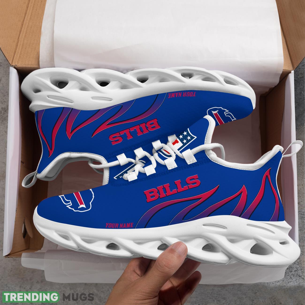 Running Sneakers NFL Buffalo Bills Fire Pattern Personalized Name Max Soul Shoes Sneakers Product Photo 1 Running Sneakers NFL Buffalo Bills Fire Pattern Personalized Name Max Soul Shoes Sneakers Product Photo 1