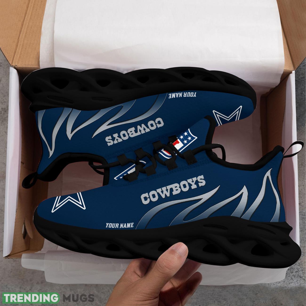 Running Sneakers NFL Dallas Cowboys Fire Pattern Personalized Name Max Soul Shoes Sneakers Max Soul Running Sneakers NFL Dallas Cowboys Fire Pattern Personalized Name Max Soul Shoes Sneakers Max Soul