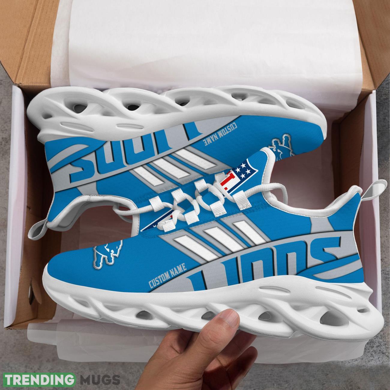 Running Sneakers NFL Detroit Lions Big Logo Striped Style Personalized Name Max Soul Shoes Sneakers Max Soul Running Sneakers NFL Detroit Lions Big Logo Striped Style Personalized Name Max Soul Shoes Sneakers Max Soul