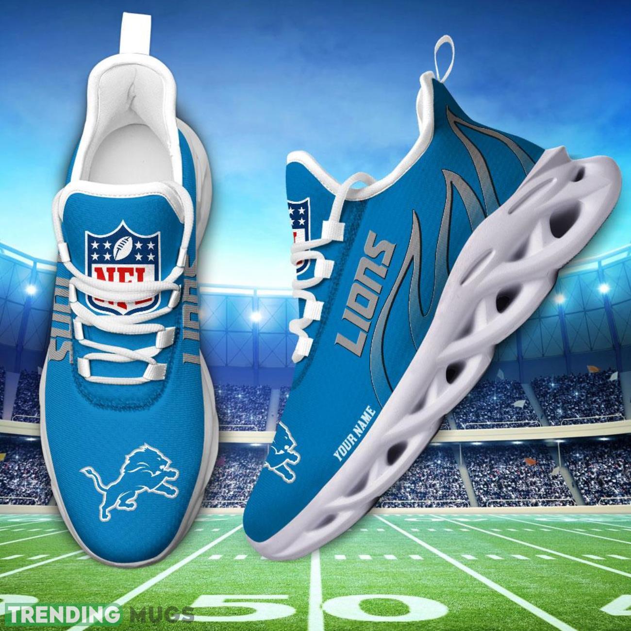 Running Sneakers NFL Detroit Lions Fire Pattern Personalized Name Max Soul Shoes Sneakers Max Soul Running Sneakers NFL Detroit Lions Fire Pattern Personalized Name Max Soul Shoes Sneakers Max Soul