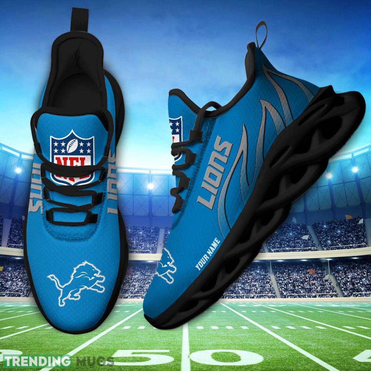 Running Sneakers NFL Detroit Lions Fire Pattern Personalized Name Max Soul Shoes Sneakers Max Soul Running Sneakers NFL Detroit Lions Fire Pattern Personalized Name Max Soul Shoes Sneakers Max Soul