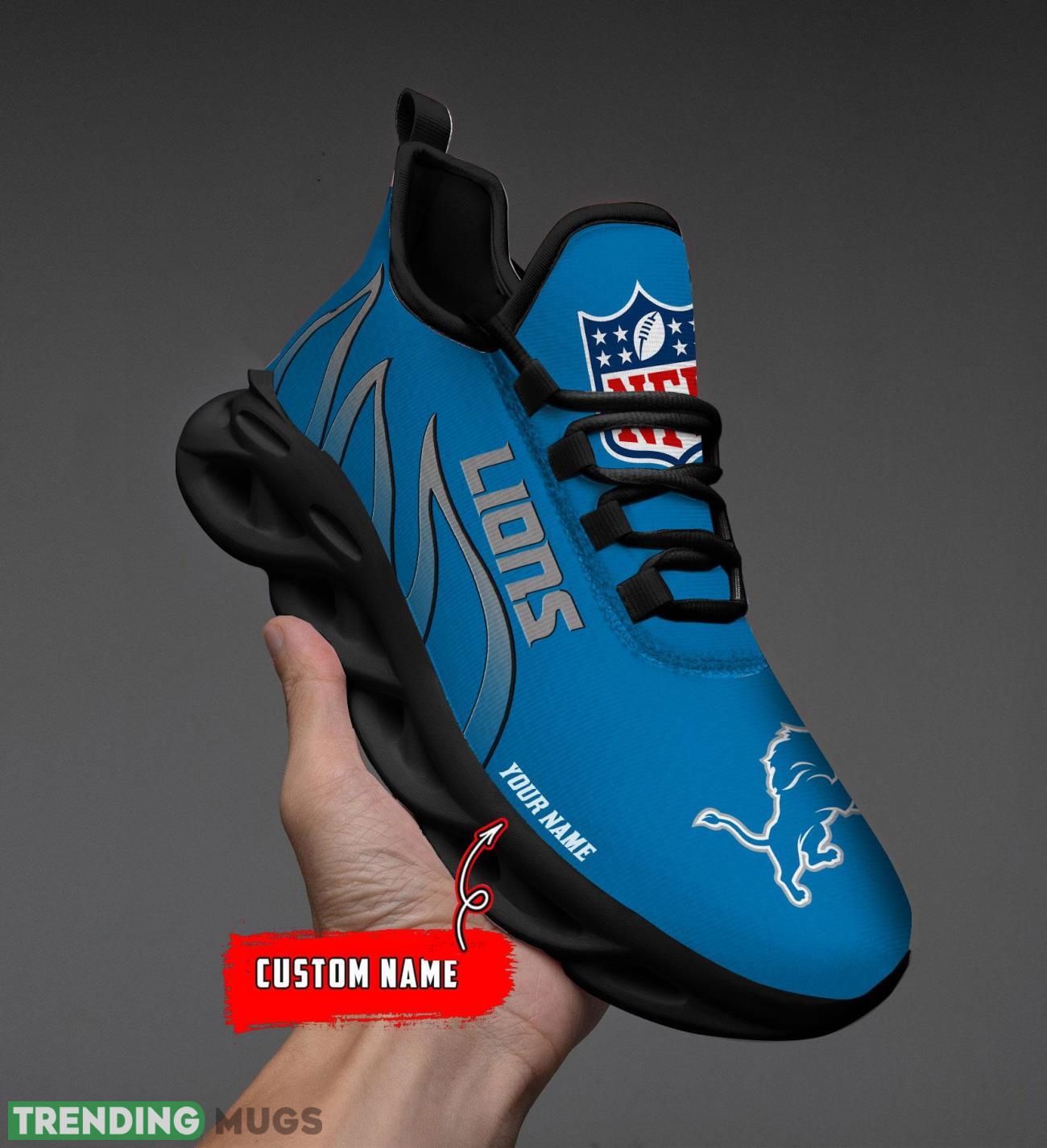Running Sneakers NFL Detroit Lions Fire Pattern Personalized Name Max Soul Shoes Sneakers Max Soul Running Sneakers NFL Detroit Lions Fire Pattern Personalized Name Max Soul Shoes Sneakers Max Soul