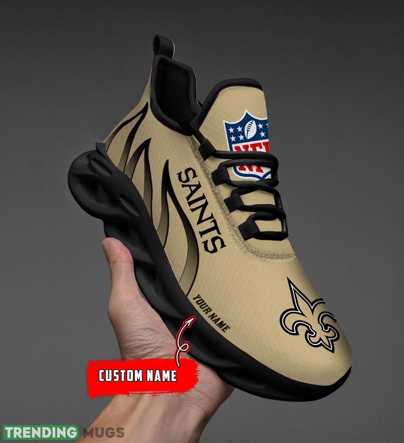 Running Sneakers NFL New Orleans Saints Fire Pattern Personalized Name Max Soul Shoes Sneakers Max Soul Running Sneakers NFL New Orleans Saints Fire Pattern Personalized Name Max Soul Shoes Sneakers Max Soul