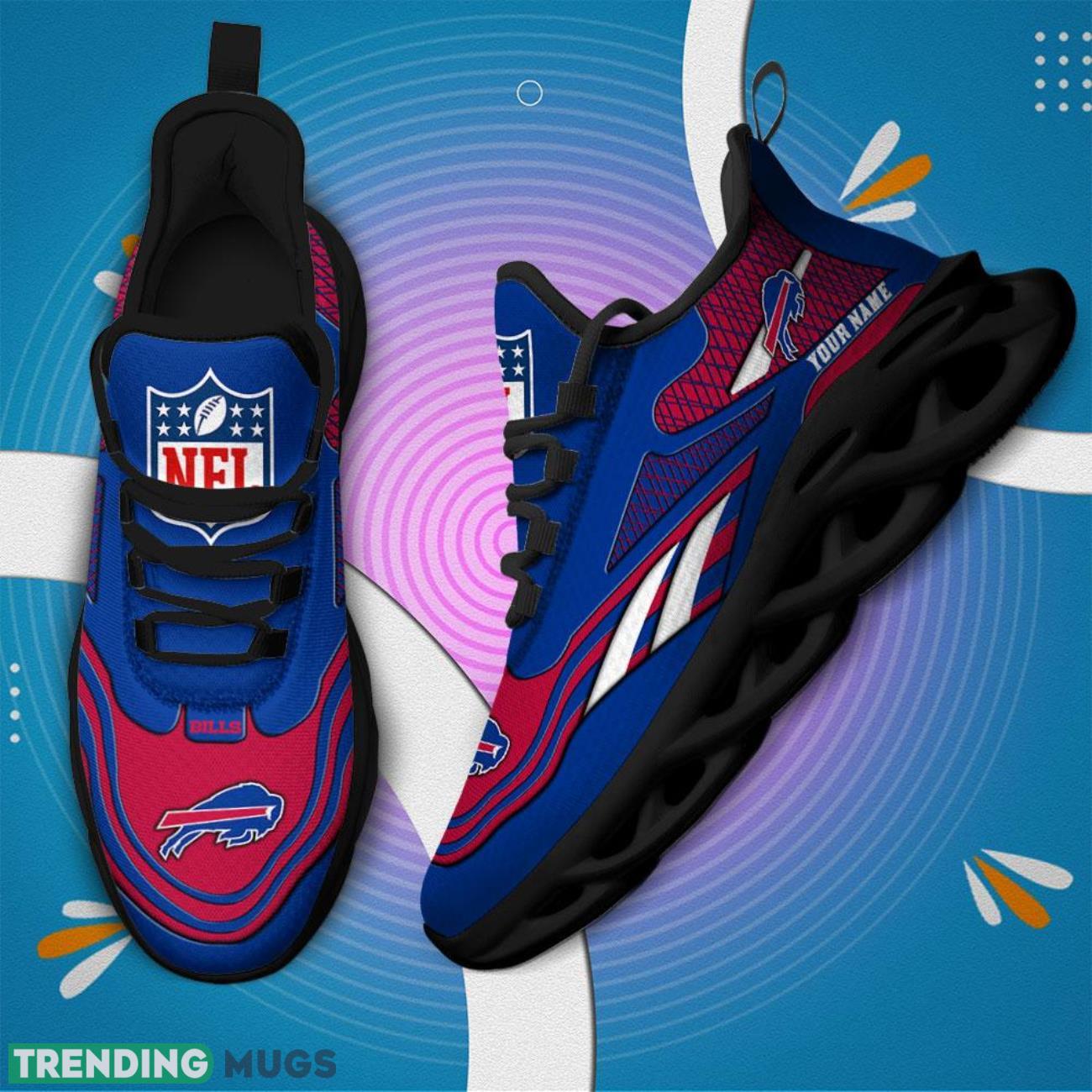 Running Sneakers NFL Sneakers Buffalo Bills Custom Name Max Soul Shoes Personalized Shoes Max Soul Running Sneakers NFL Sneakers Buffalo Bills Custom Name Max Soul Shoes Personalized Shoes Max Soul