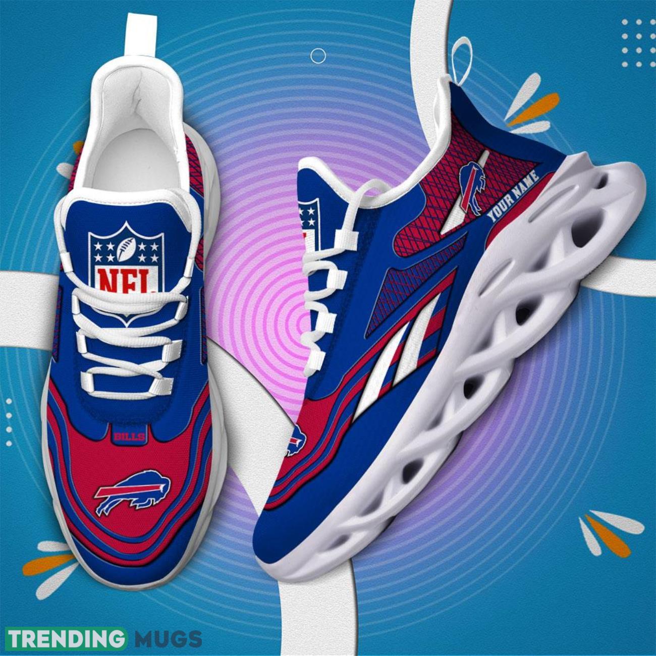 Running Sneakers NFL Sneakers Buffalo Bills Custom Name Max Soul Shoes Personalized Shoes Max Soul Running Sneakers NFL Sneakers Buffalo Bills Custom Name Max Soul Shoes Personalized Shoes Max Soul