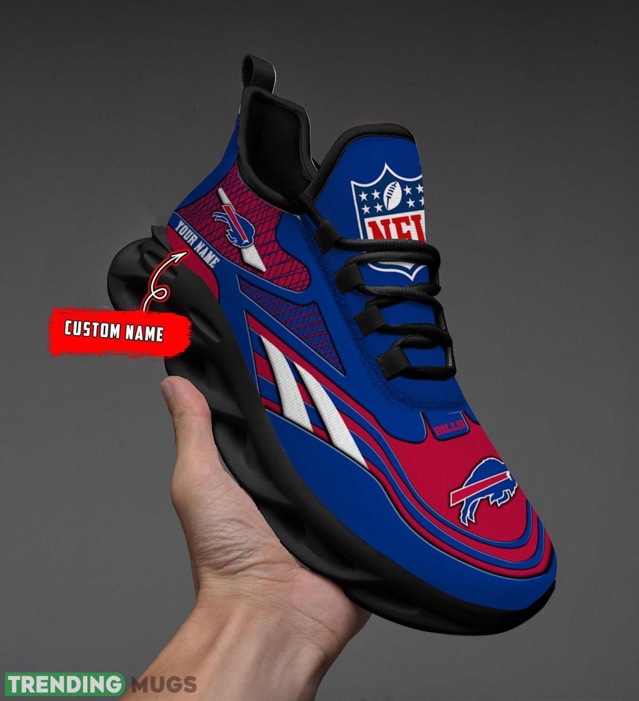 Running Sneakers NFL Sneakers Buffalo Bills Custom Name Max Soul Shoes Personalized Shoes Product Photo 1 Running Sneakers NFL Sneakers Buffalo Bills Custom Name Max Soul Shoes Personalized Shoes Product Photo 1