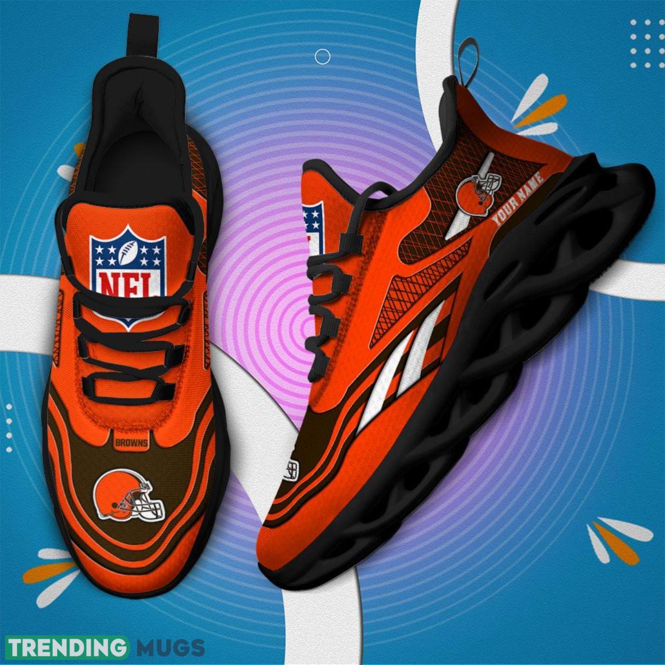 Running Sneakers NFL Sneakers Cleveland Browns Custom Name Max Soul Shoes Personalized Shoes Max Soul Running Sneakers NFL Sneakers Cleveland Browns Custom Name Max Soul Shoes Personalized Shoes Max Soul