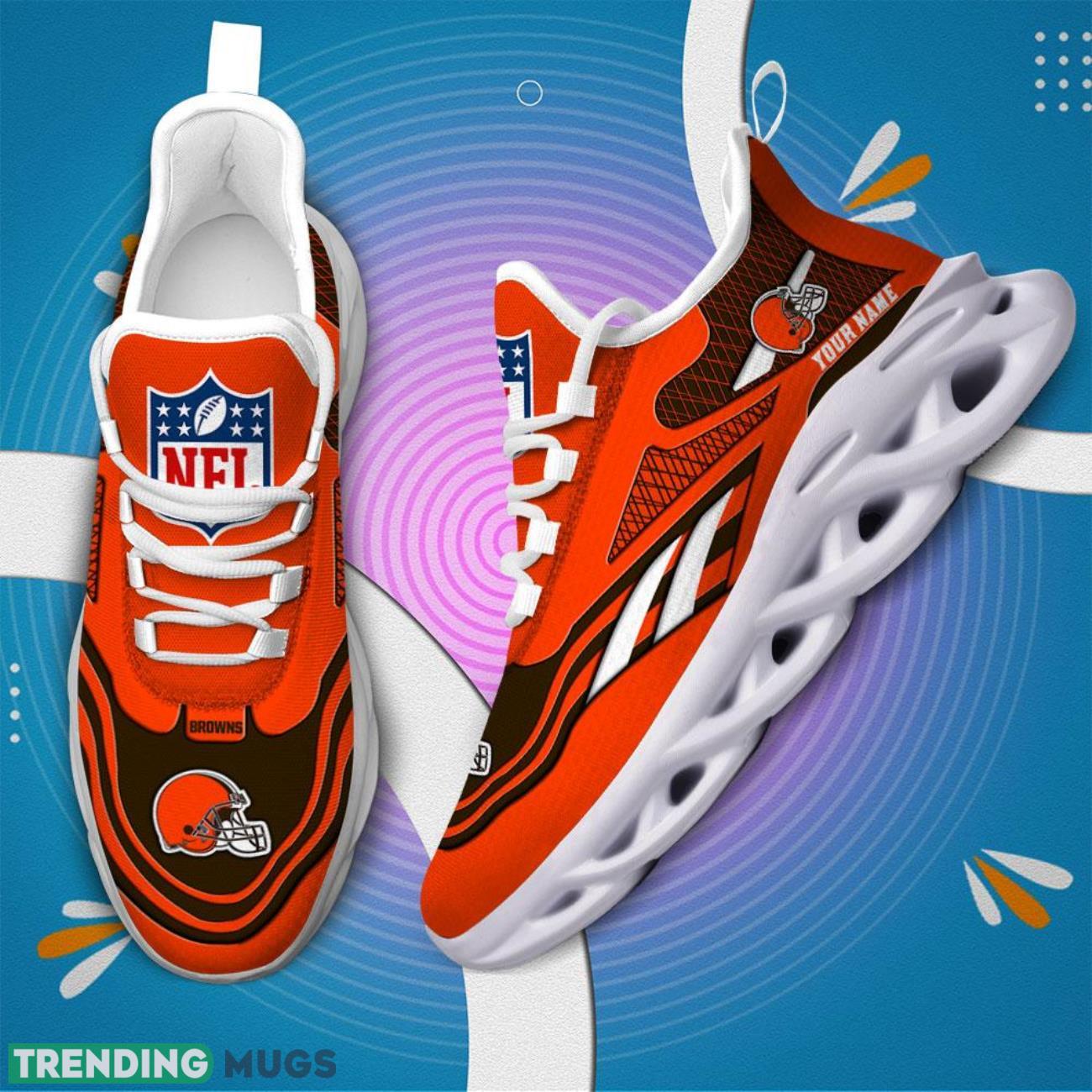 Running Sneakers NFL Sneakers Cleveland Browns Custom Name Max Soul Shoes Personalized Shoes Max Soul Running Sneakers NFL Sneakers Cleveland Browns Custom Name Max Soul Shoes Personalized Shoes Max Soul