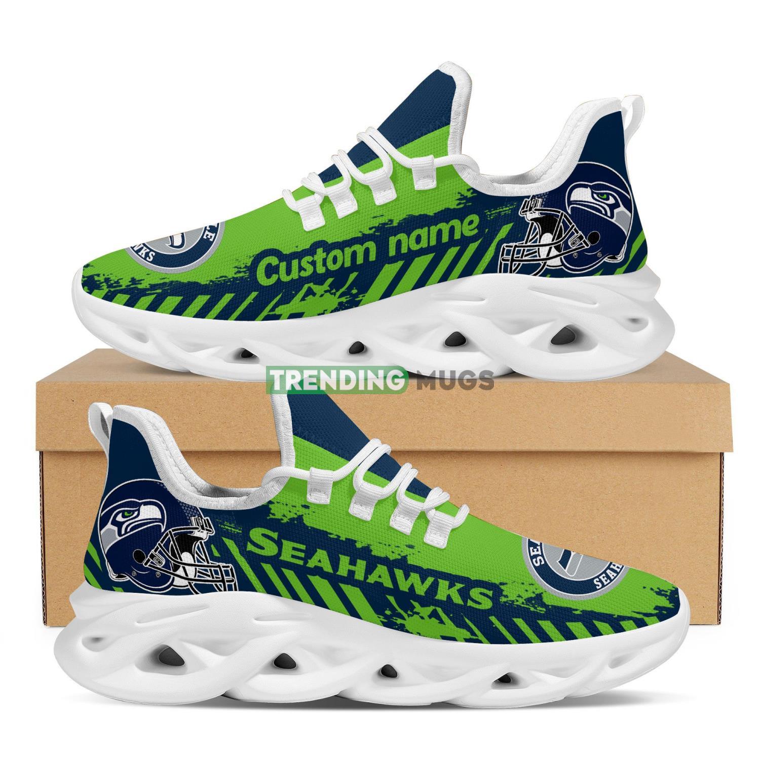 Seattle Seahawks AmericanFootball Team Helmet Custom Name Max Soul Sneakers Comfortable Men Women Shoes For Fans Product Photo 1 Seattle Seahawks AmericanFootball Team Helmet Custom Name Max Soul Sneakers Comfortable Men Women Shoes For Fans Product Photo 1