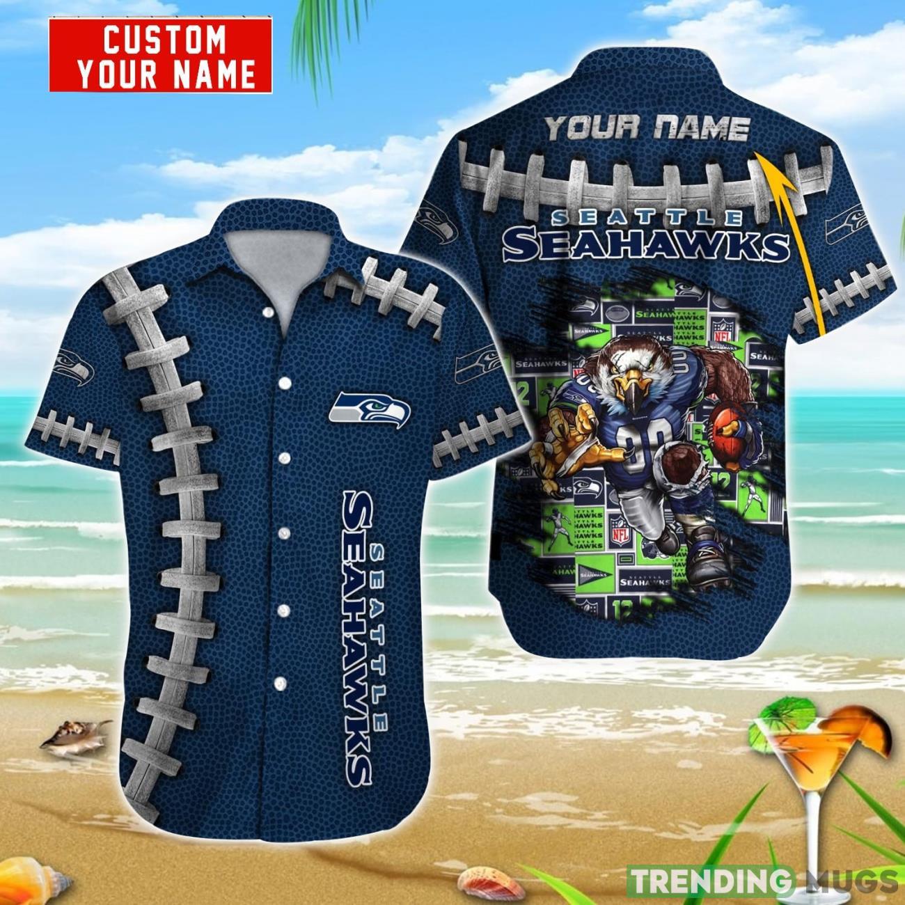 Seattle Seahawks NFL Custom Name Hawaiian Shirt Aloha Beach Summer Gift For Fans Product Photo 1 Seattle Seahawks NFL Custom Name Hawaiian Shirt Aloha Beach Summer Gift For Fans Product Photo 1
