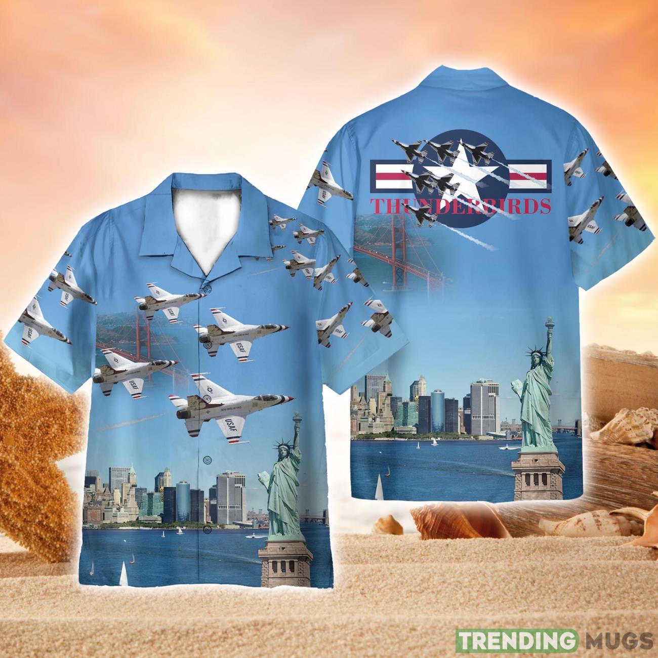 US Air Force Thunderbirds Full Printed Hawaiian Shirt Beach Shirt Product Photo 1 US Air Force Thunderbirds Full Printed Hawaiian Shirt Beach Shirt Product Photo 1