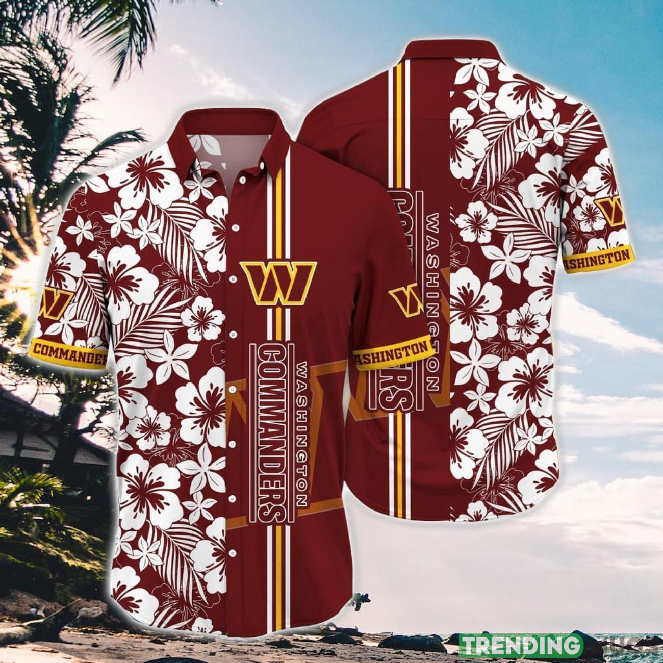Washington Commanders Hawaii Shirt Flower Aloha Island Shirt Product Photo 1 Washington Commanders Hawaii Shirt Flower Aloha Island Shirt Product Photo 1